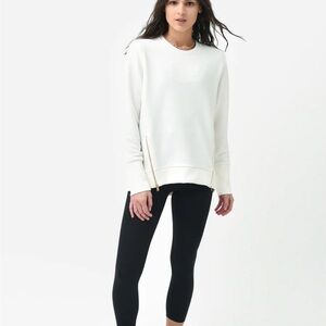 Addison Bay Active Rib Zip Everyday Crewneck Sweatshirt